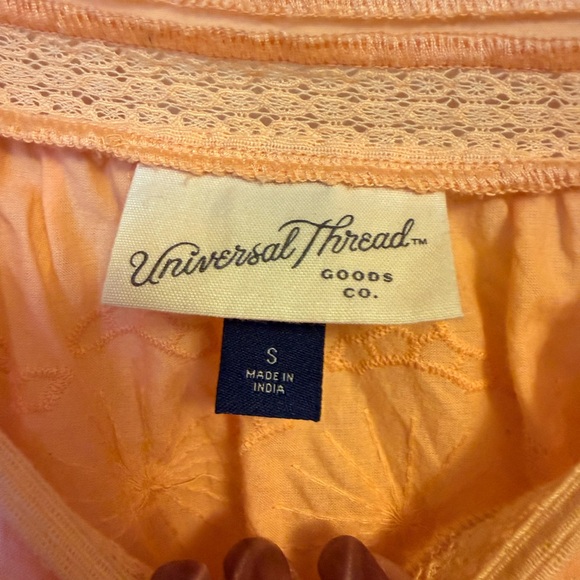 Universal Thread Peach Embroidered Blouse - Picture 2 of 7